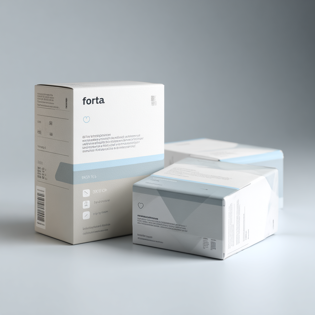 product package on neutral background